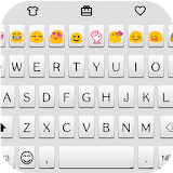 Simple White Emoji Keyboard icon