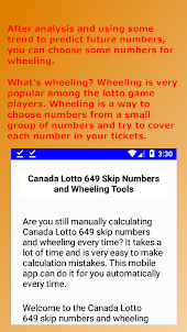 Canada Lotto 649 Skip #, Wheel