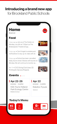Android application Brookland School District screenshort