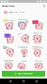 Captura 2 Pink Pig Sticker android