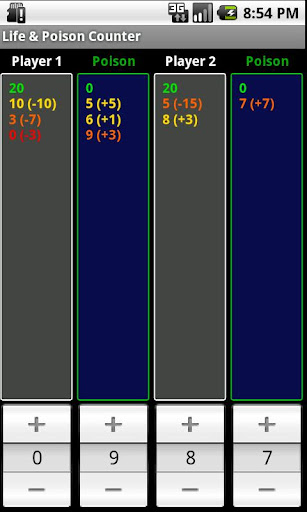 Android application Life & Poison Counter screenshort