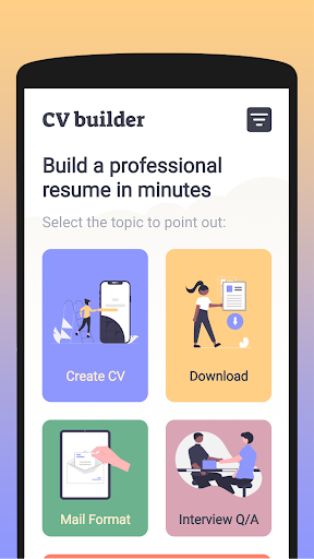 Android application CV Builder - Build Pro Resumes screenshort