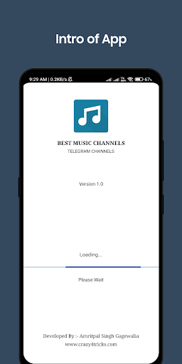 Android application Telegram Music Channels 2024 screenshort