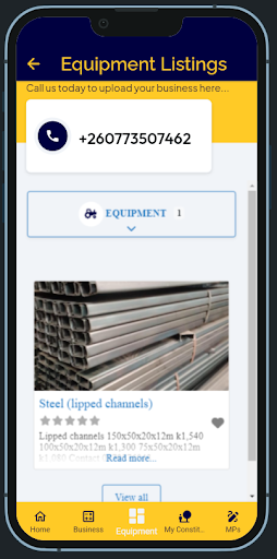 EquipApp Screen 3