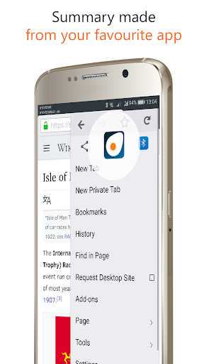 SemanTer - Text summarizer Screen 2