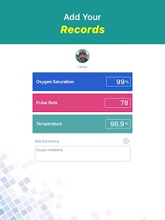 Blood Oxygen & Temperature App Capture d'écran
