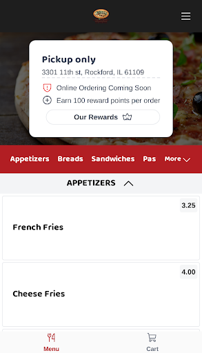 Android application Opsahl's Tavern & Pizza screenshort
