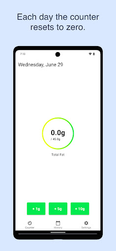 Daily Fat Counter Screen 2