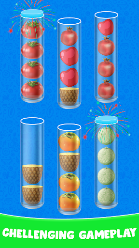 Android application Fruits Sort Puzzle Color Game screenshort
