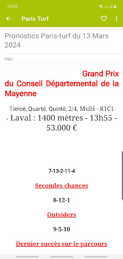 Pronostics Courses screenshot 4