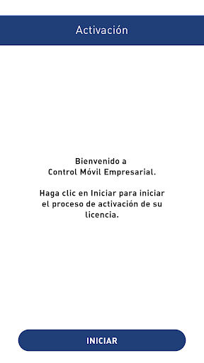 Android application Control Móvil Empresarial screenshort