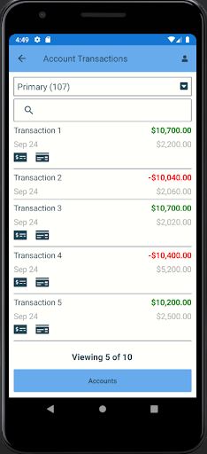 IBTApps Demo Screen 3