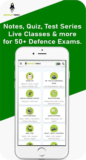Android application DefenceTrack: The Learning App screenshort