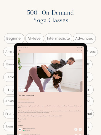 Screenshot of Yoga Happy with Hannah Barrett
