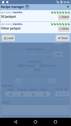Mendrulandia - soap calculator
