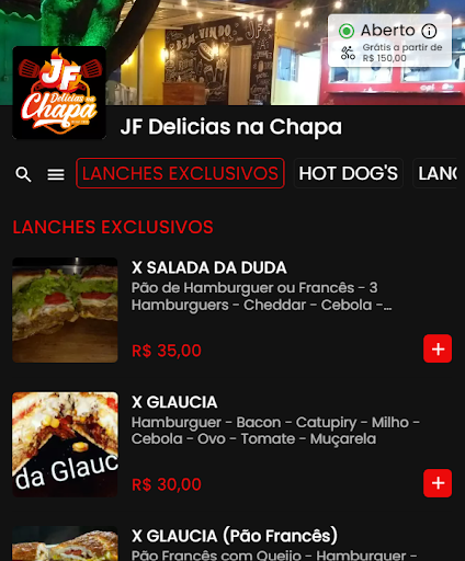 JF Delicias na Chapa Screen 2
