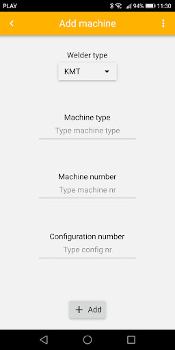 Android application MyWeld screenshort