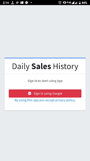 Daily Sales History