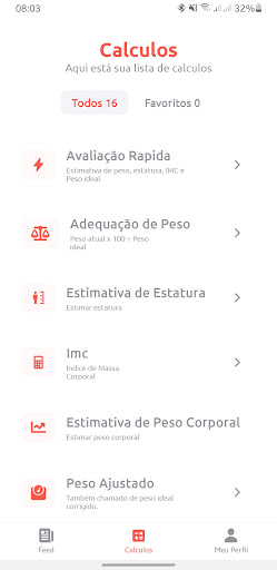 Android application NutriCalc screenshort