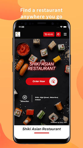 Android application Shiki Asian Restaurant screenshort