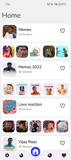 Android application WAStickers Funny Memes Sticker screenshort