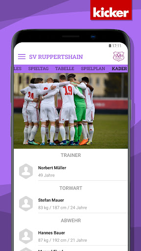 Android application SV Ruppertshain screenshort