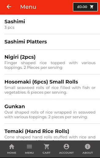 Sushi One Restaurant Screen 2