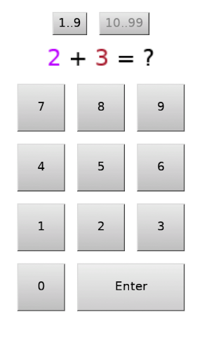 Android application Addition and Subtraction screenshort
