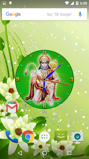 Hanuman Clock Live Wallpaper Screen 2