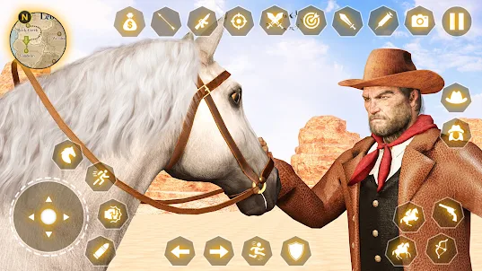 West Cowboy Gun War Horse Game