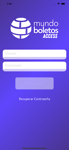 Android application Control de Acceso MB screenshort