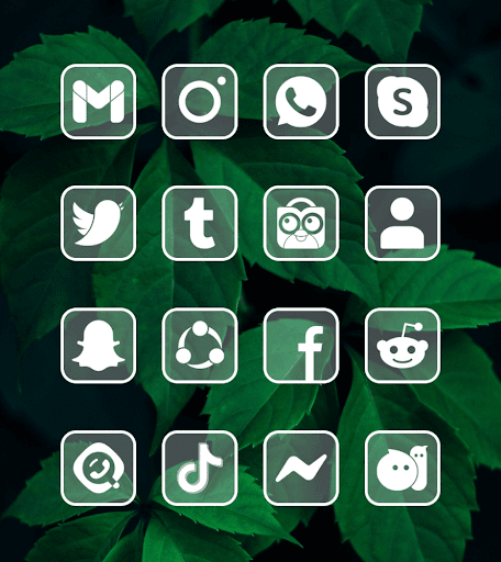 Screenshot of Square Clear White Icon Pack
