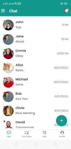 Android application Chat app screenshort