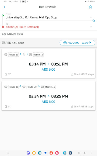 Screenshot of RTA Sharjah