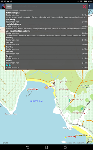 Lord Howe Island offline map Screen 2
