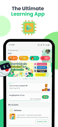 Android application Pandai: Practice for Exam screenshort