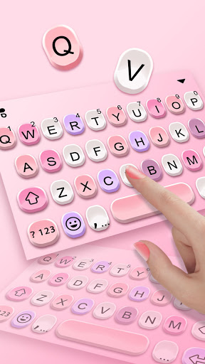 Pink Candy Color Keyboard Background screenshot 1