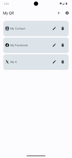 Android application My QR screenshort