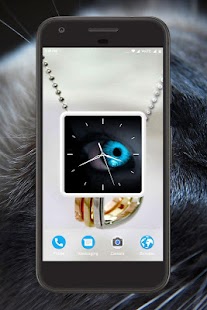 Blue Eyes Clock Live Wallpaper Screenshot