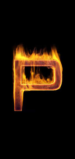 Fire Letter P Live Wallpaper Screen 3