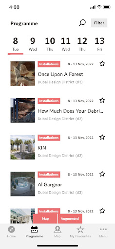 Dubai Design Week App Screen 3