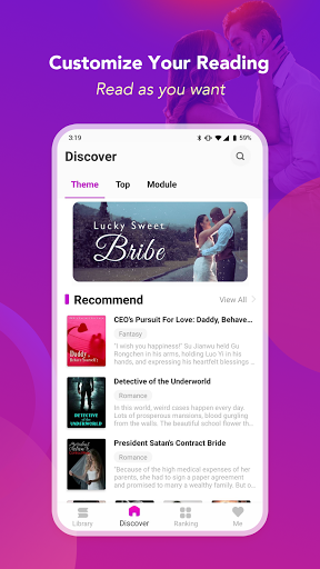 Android application Spark Fiction - Read & Enjoy screenshort