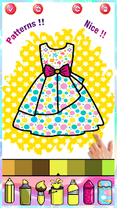 Dresses Glitter Coloring Game