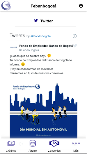 Android application Febanbogotá screenshort