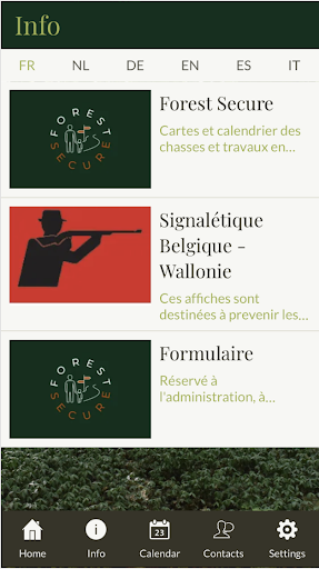 Calendrier des chasses Screen 2