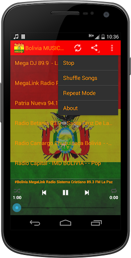Bolivia MUSIC Radio Screen 2