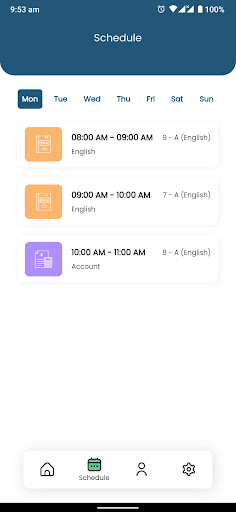 Advance School Teacher Screen 3