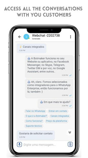 Android application Botmaker Platform screenshort