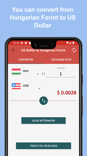 US Dollar to Hungarian Forint Screen 3