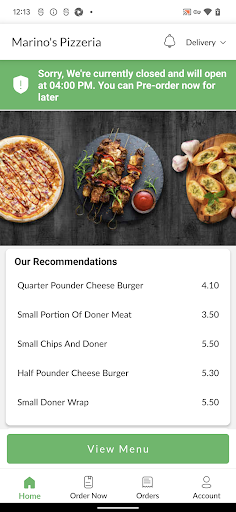 Marinos Pizzeria Screen 2